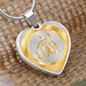 Collier de luxe en forme de cœur graphique