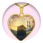 Luxury graphic heart necklace