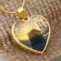 Luxury graphic heart necklace