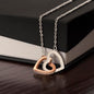 Collier de cœurs entrelacés sans message