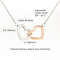 Collier de cœurs entrelacés sans message
