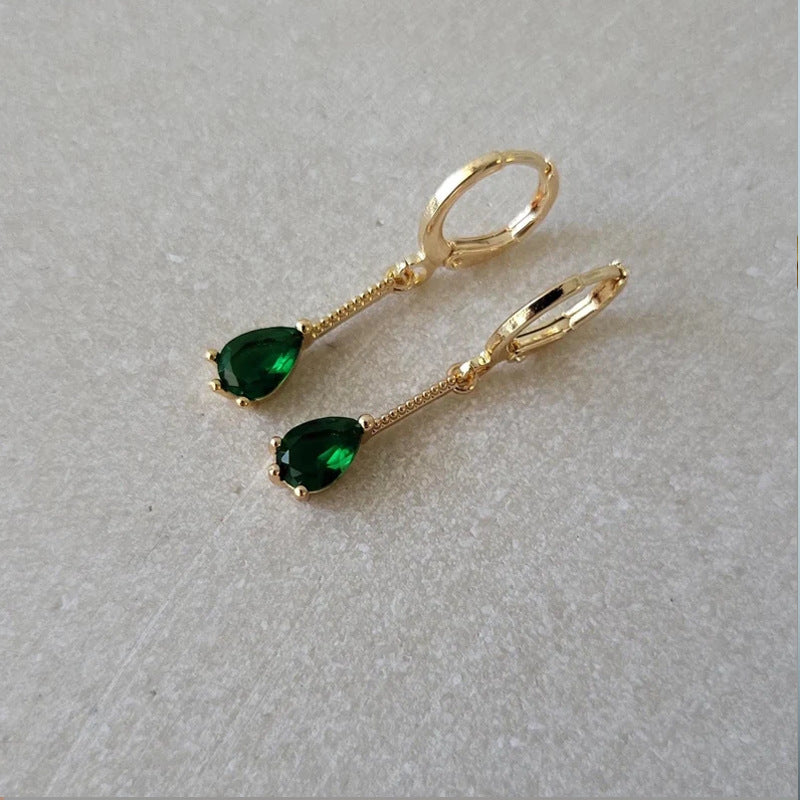 European, American and French style luxury long water drop earring