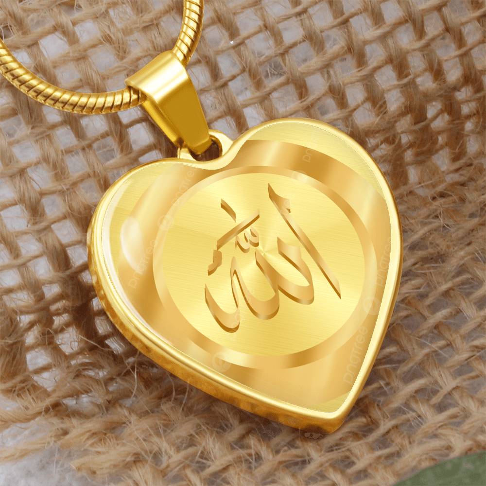 Luxury graphic heart necklace