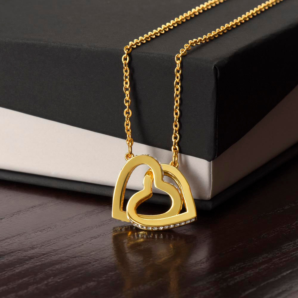 Intertwined Hearts Necklace Without Message 