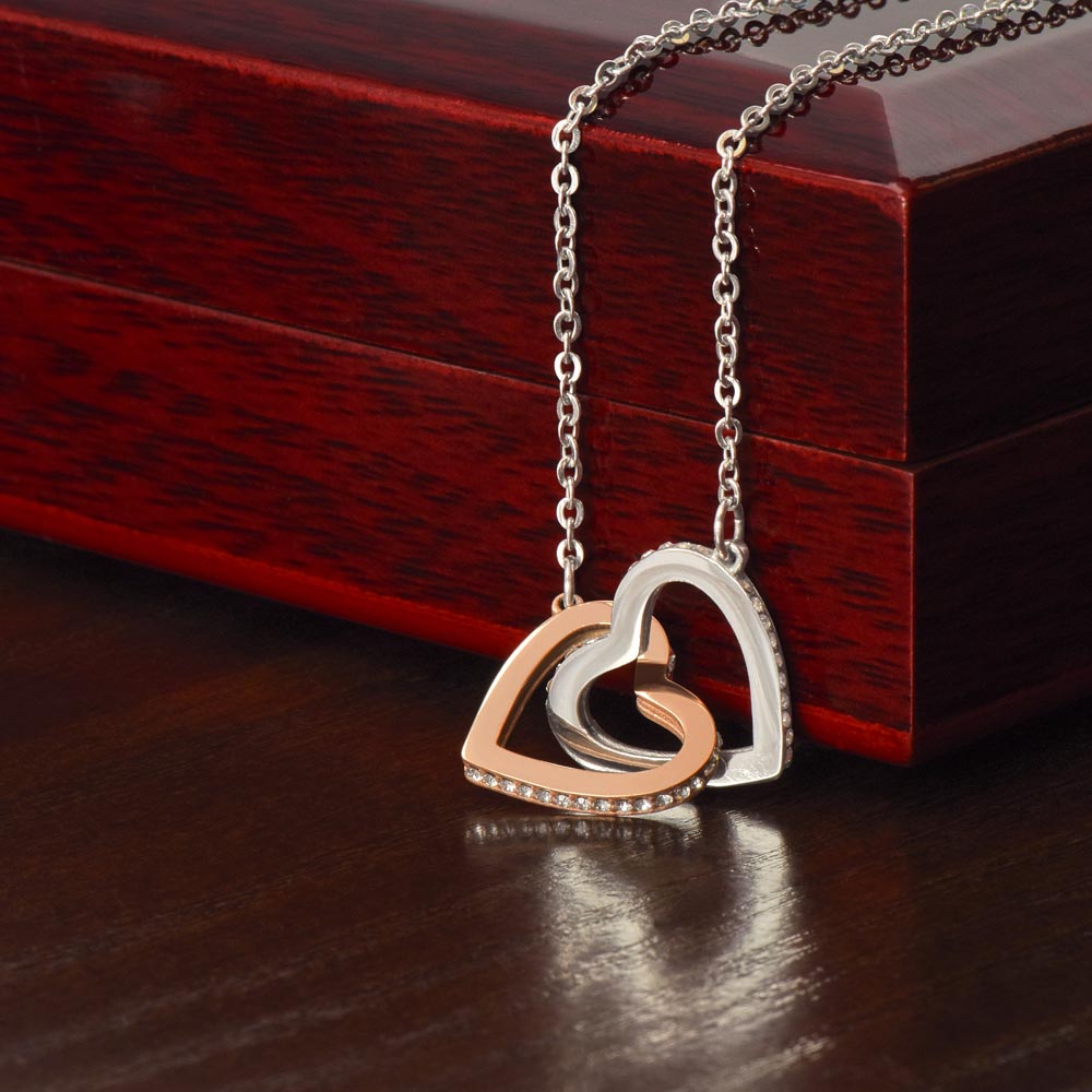 Intertwined Hearts Necklace Without Message 