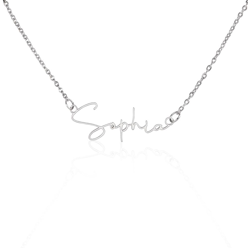 Signature Style Personalized Name Necklace Without Message Card 